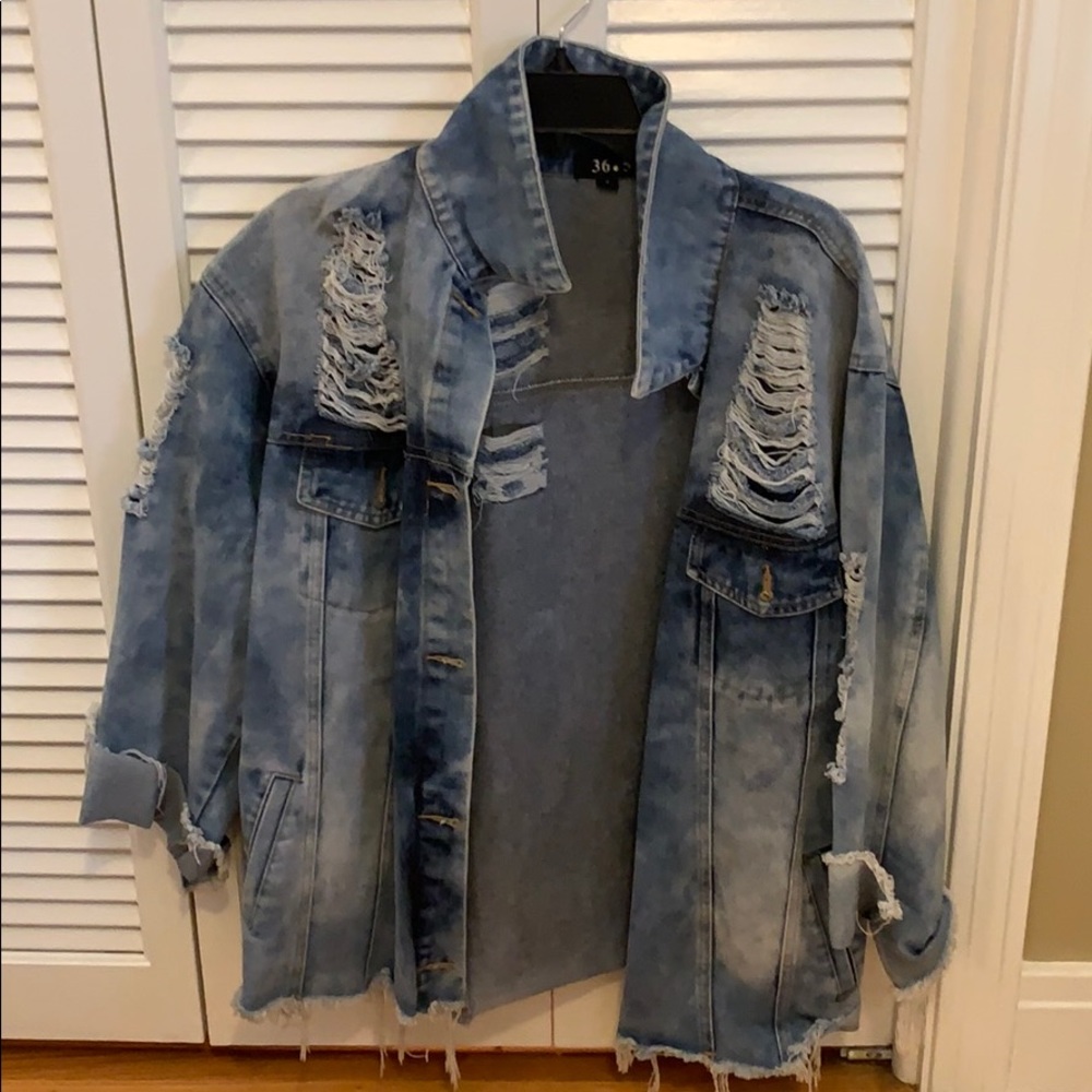 Distressed Jean Jacket